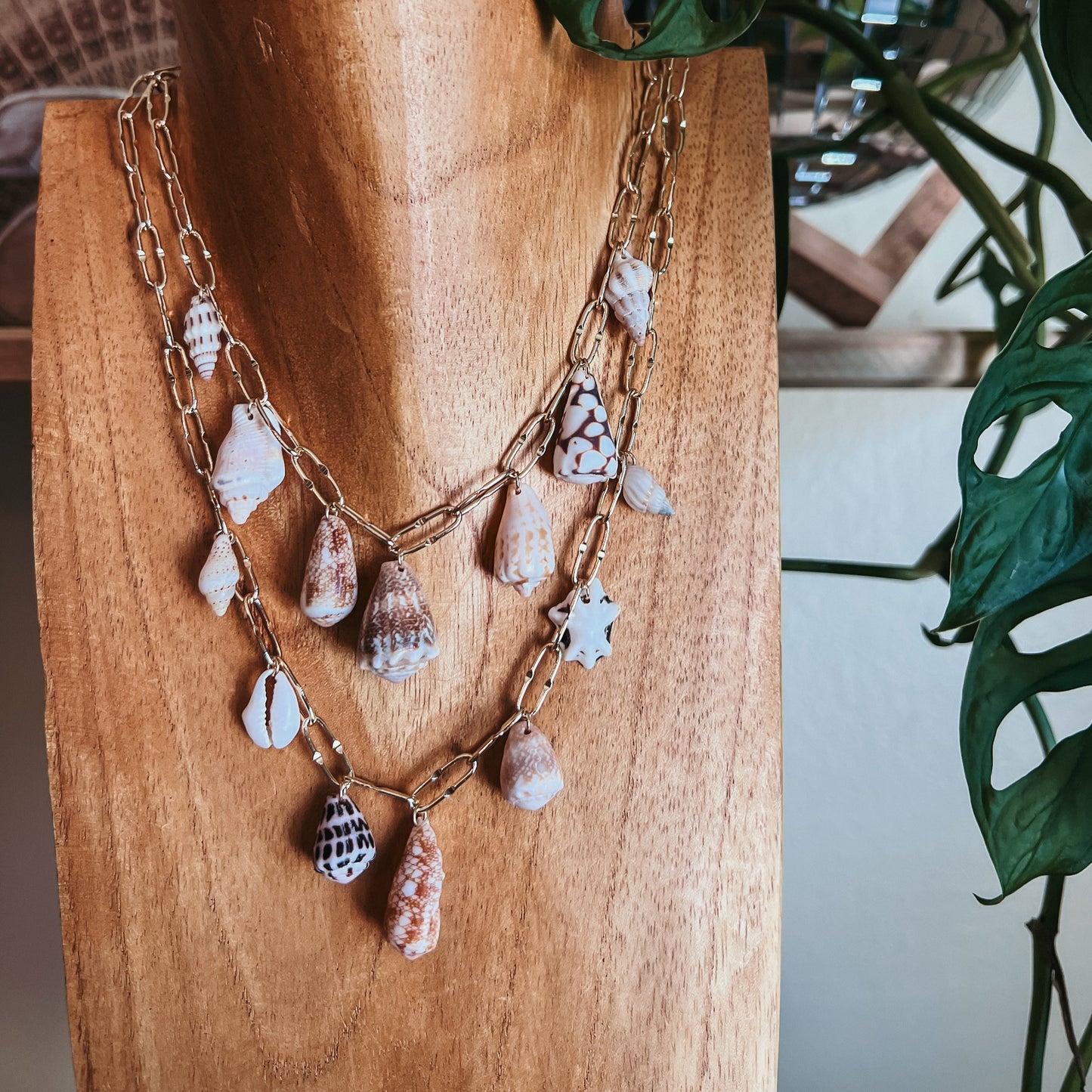 Chunky Seashell Charm Necklace