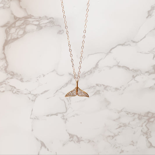 Whale Tail Fluke Necklace