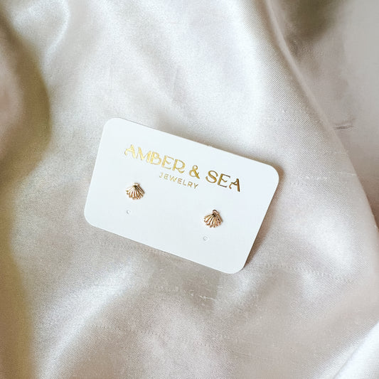 Tiny Seashell Studs