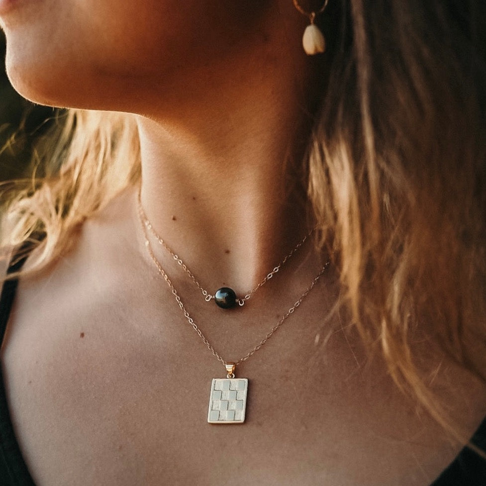 Checkered Tag Pendant